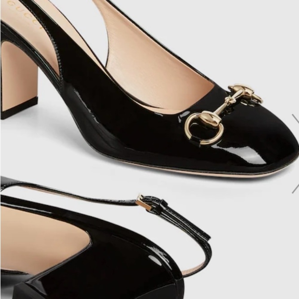 Gucci Black Patent Leather Pumps size Euro 42 NWT in box with dust bags